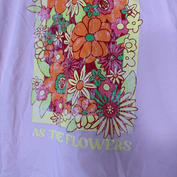 Bingo tshirt wild as the flowers neon light pink floral graphic baggy tshirt - Picture 7 of 9